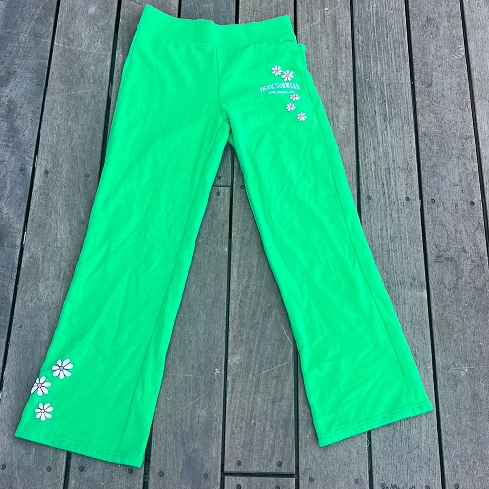 PAC Sun green wide leg sweats